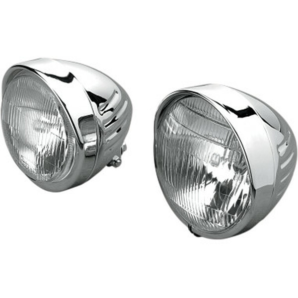 Custom 14,5 Cm (5-3/4(r)) Springer-style Headlights Chrome, 1, nordicamoto.ro