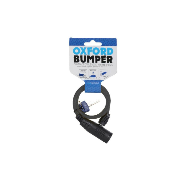 Bumper Oxford Cable Lock 600mm X 6mm - Smoke, 1, nordicamoto.ro