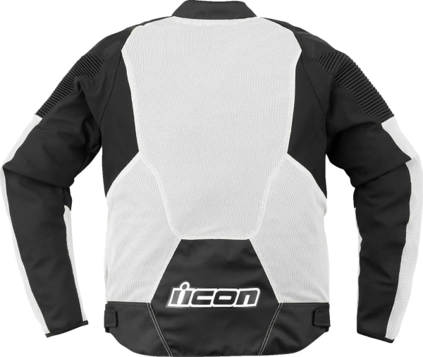 Icon Overlord3 hálós textildzseki – fehér és fekete – 3XL, 3, nordicamoto.ro