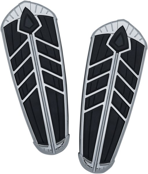 Spear Driver And Passenger Floorboard Inserts Silver, 2, nordicamoto.ro