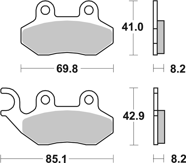 Ct Scooter Carbon Tech Organic Brake Pads, 1, nordicamoto.ro