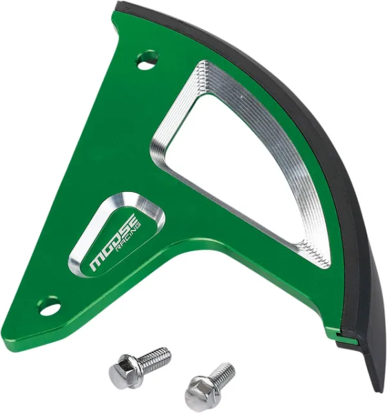 MOOSE RACING Rear Brake Rotor Guard Green, Anodized, 1, nordicamoto.ro