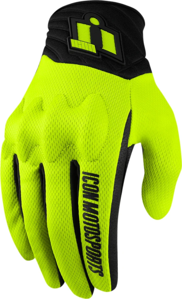 Manusi Textile Icon Anthem 2 Stealth™ Black/Hi-Viz Yellow 2XL, 1, nordicamoto.ro