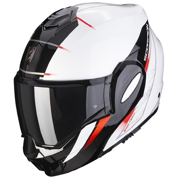 Casca modulara flip-back SCORPION EXO-TECH EVO PRIMUS Argintiu mat/Negru M, 2, nordicamoto.ro