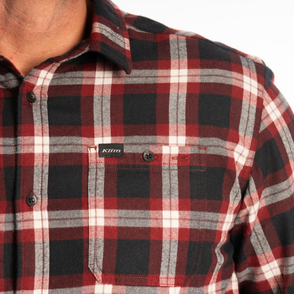 Cămașă flanel bărbați  Klim Alderson Midweight Black - Asphalt, 9, nordicamoto.ro