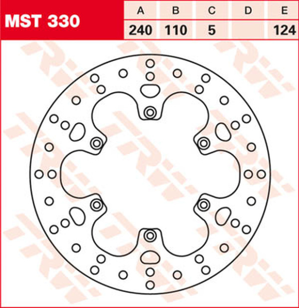 Round Fixed Brake Rotor 220-250mm Steel, 1, nordicamoto.ro