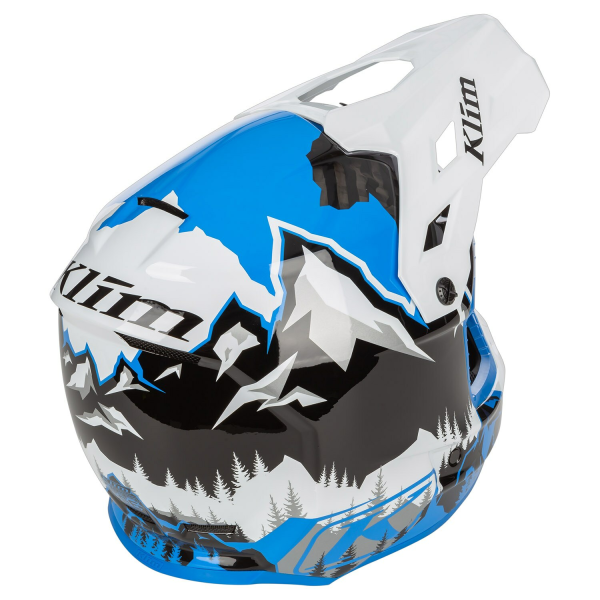 Klim F3 Carbon ECE Unruly fekete–fehér motoros sisak, 92, nordicamoto.ro