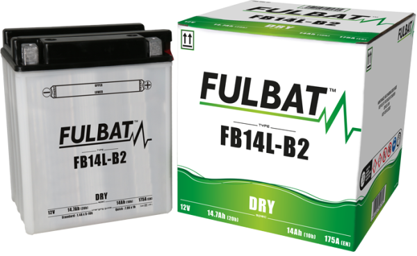 Fulbat FB14L-B2 száraz 12 V-os, 14,7 Ah-s, 175 A-es motorkerékpár-akkumulátor – elektrolittal együtt, 2, nordicamoto.ro