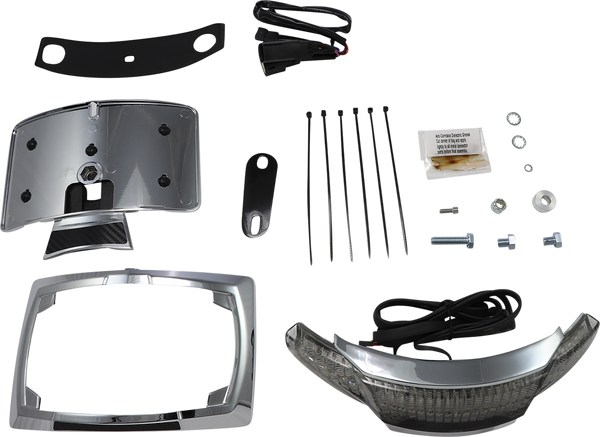 Latitude Taillight And License Plate Mount Chrome, 3, nordicamoto.ro