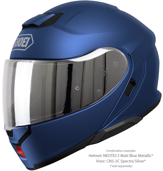 SHOEI NEOTEC3 felhajtható sisak, matt metálkék, S-es méret, 6, nordicamoto.ro