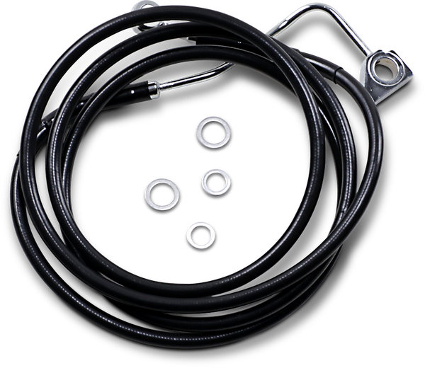 Extended Length Black Vinyl Brake Line Kit Black Oversize [+305 mm (12')], 1, nordicamoto.ro