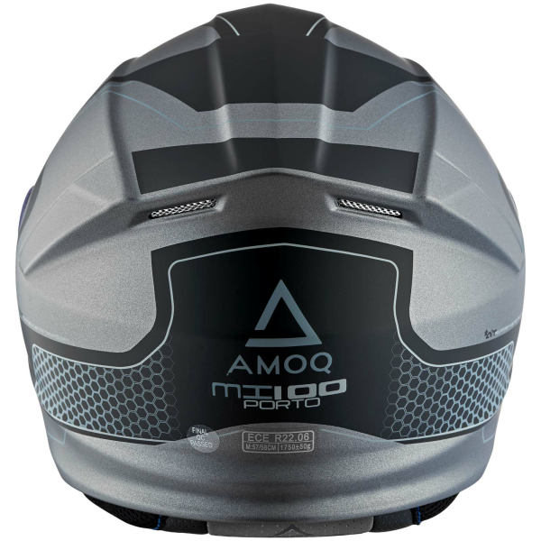 AMOQ Helmet MI100 Porto black/grey, 3XL, 3, nordicamoto.ro