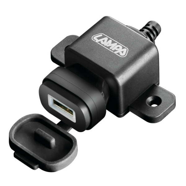 Omega rögzített, csavaros rögzítésű USB-s lámpa-töltő, 1, nordicamoto.ro