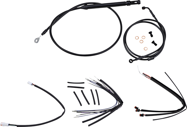 Handlebar Cable And Brake Line Kit For Burly Ape Handlebars Black, 1, nordicamoto.ro