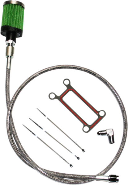 Oil Tank Breather Kit Silver, 1, nordicamoto.ro