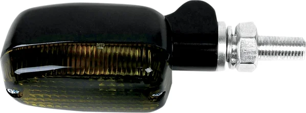 Oblong Aluminum Body Marker Lights Black, Matte, 2, nordicamoto.ro