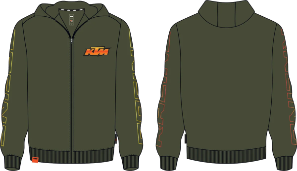 KTM RACING cipzáras kapucnis pulóver gyerekeknek, 152-es méret / 10–12 éves korosztály, 1, nordicamoto.ro