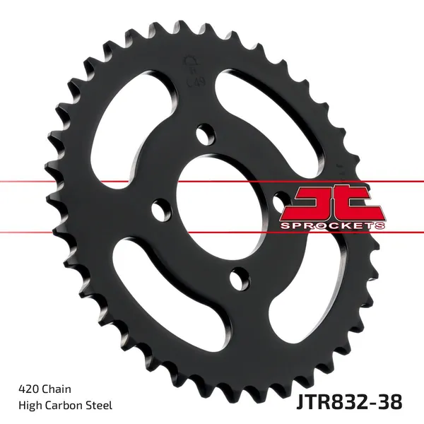 JT SPROCKETS Fekete hátsó lánckerék, 1, nordicamoto.ro