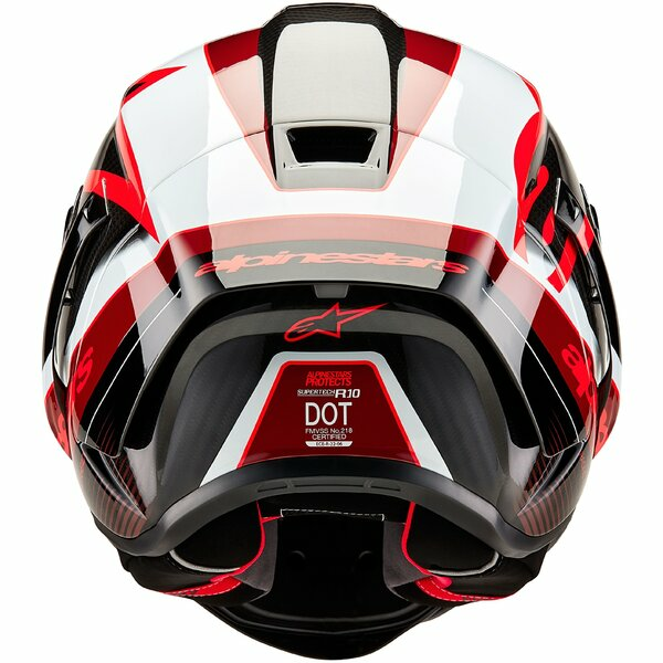 ALPINESTARS SUPERTECH R10 CARBON TEAM teljes arcú sport sisak, fekete/piros/fehér, M-es méret, 4, nordicamoto.ro