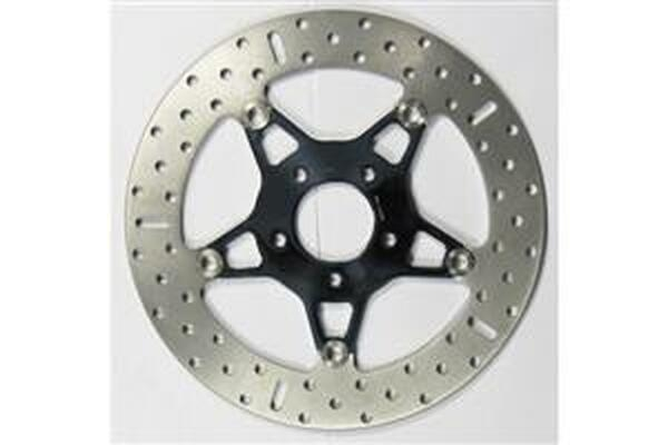 Round Pro-lite Brake Rotor Black, Silver, Stainless Steel, 1, nordicamoto.ro