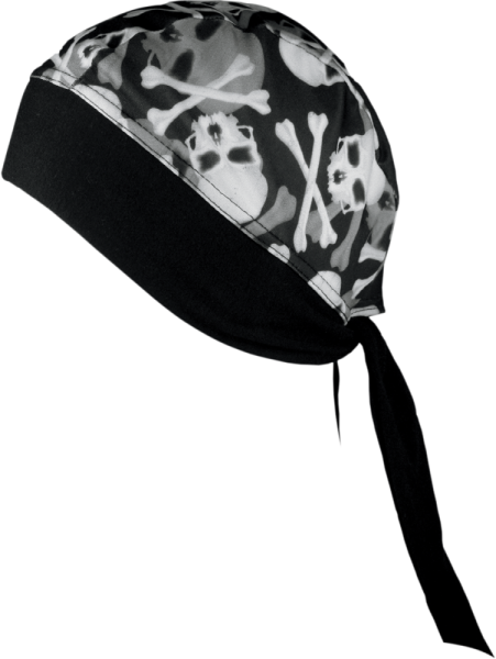 Skull And Crossbones Z-wrap Stretch Headwrap Black, 1, nordicamoto.ro