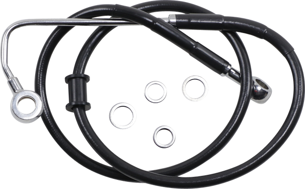 Stainless Steel Brake Line Kit Black, Vinyl Coated, 1, nordicamoto.ro