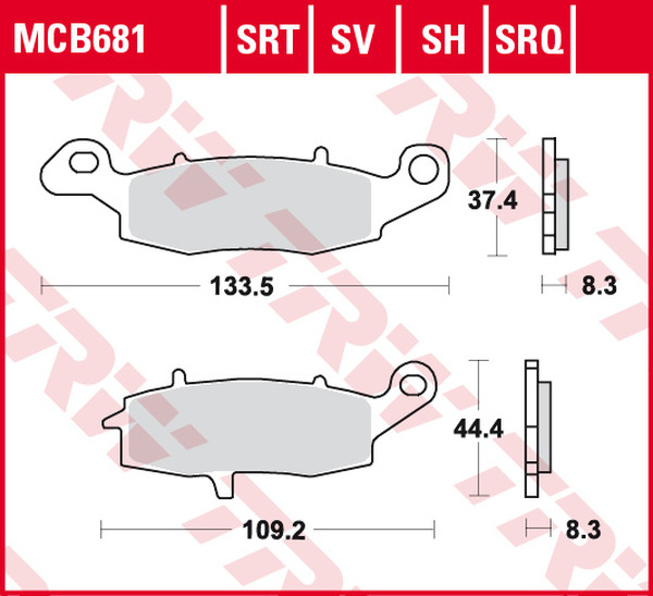Srt Series Sindered Front Brake Pads, 1, nordicamoto.ro