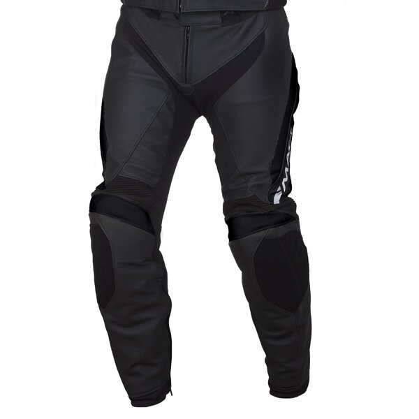 Pantaloni de piele sport/touring MACNA HYPER Negru/Alb XL (Resigilat), 2, nordicamoto.ro