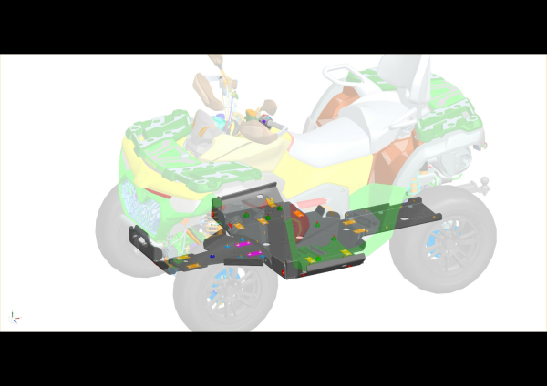 CFMOTO CFORCE 800 / 850 / 1000 ATV védőburkolat – 8 mm-es HDPE, fekete, 1, nordicamoto.ro