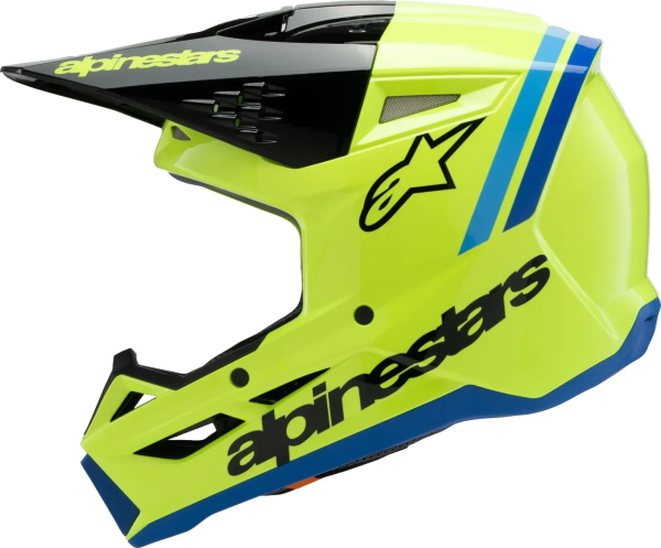 Alpinestars S-Mm3 Radium Black/Blue/Yellow M gyermek sisak, 7, nordicamoto.ro