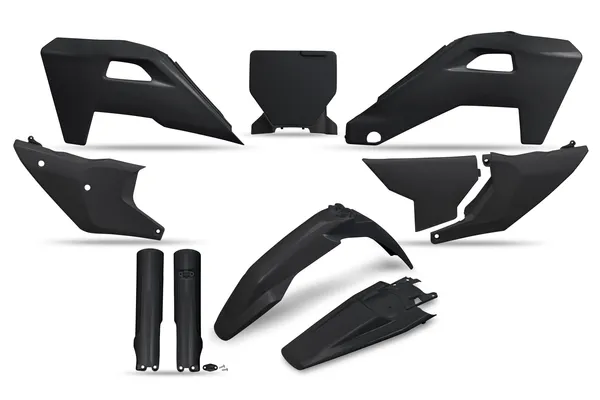 Karosszériakészlet Husqvarna-hoz, fekete, 1, nordicamoto.ro