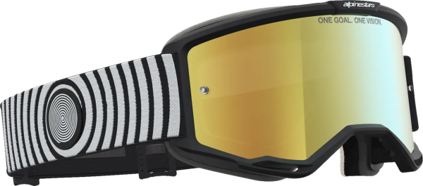 Alpinestars Vision 5 Hone napszemüveg – Fekete/Fehér/Színezett lencse, 3, nordicamoto.ro