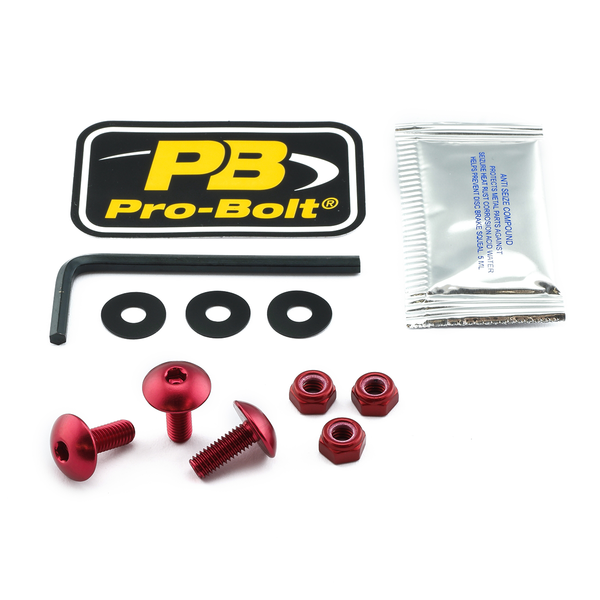 License Plate Screws Red, 1, nordicamoto.ro