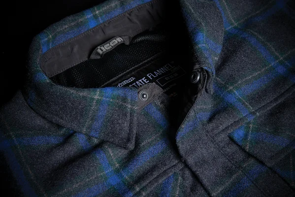 Geaca Textil Icon Upstate™ Riding Flannel Blue M, 9, nordicamoto.ro