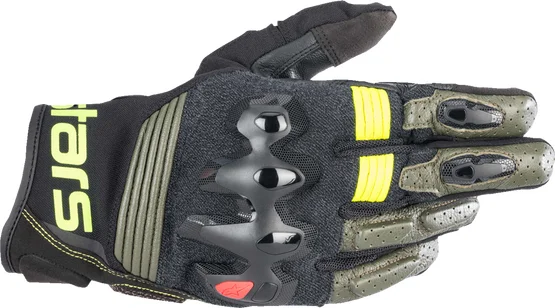 Manusi Piele Alpinestars Halo Black/Fluorescent Yellow M, 1, nordicamoto.ro