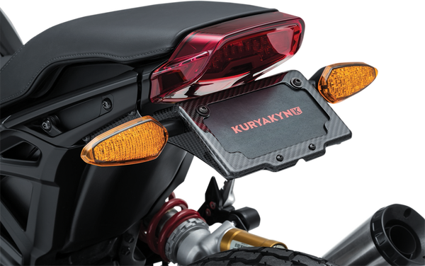 Carbon Fiber License Plate Mount Black, 2, nordicamoto.ro