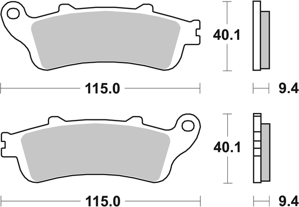 Hf Street Ceramic Organic Brake Pads, 2, nordicamoto.ro