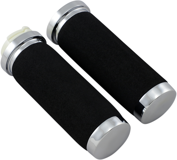 Rubber Grips With Accent Rings And End Caps Black, 1, nordicamoto.ro