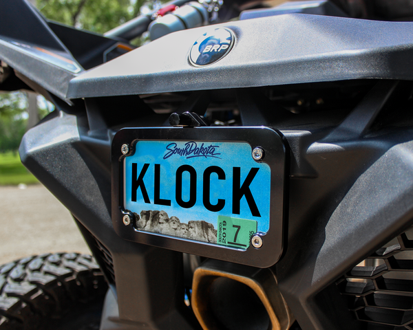 Lighted License Plate Mount Black, 4, nordicamoto.ro