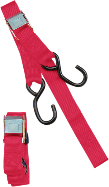 1-1/2(r) Heavy-duty Cam Buckle Tie-downs With Built-in Assist Red, 1, nordicamoto.ro