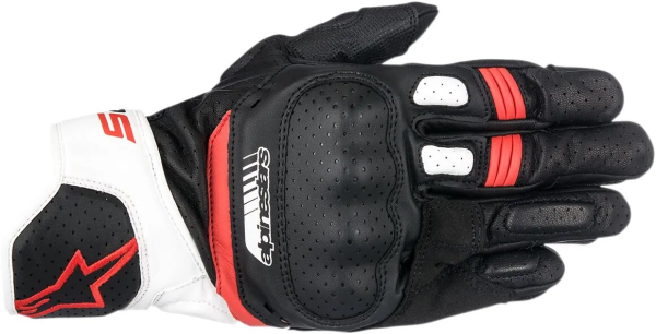 Manusi Piele Alpinestars Sp-5 Negru/Alb/Rosu M, 1, nordicamoto.ro