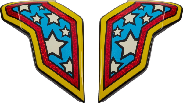 Airflite Helmet Side Plates Blue, Red, Yellow  ONE SIZE, 1, nordicamoto.ro