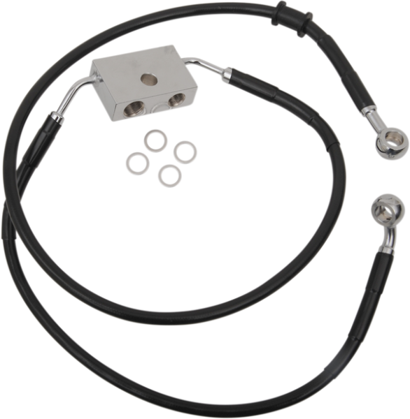 Extended Length Brake Line Black Oversize [+254 mm (10'')], 1, nordicamoto.ro