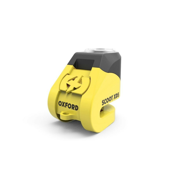Scoot Oxford Xd5 Disck Lock (6mm Pin) Yellow/Black, 1, nordicamoto.ro