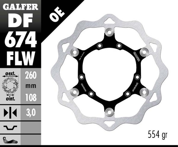 Wave® Brake Rotor Black, Silver, 2, nordicamoto.ro