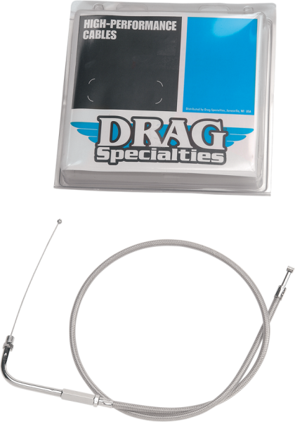 Stainless Braided Idle Cable Silver, 1, nordicamoto.ro