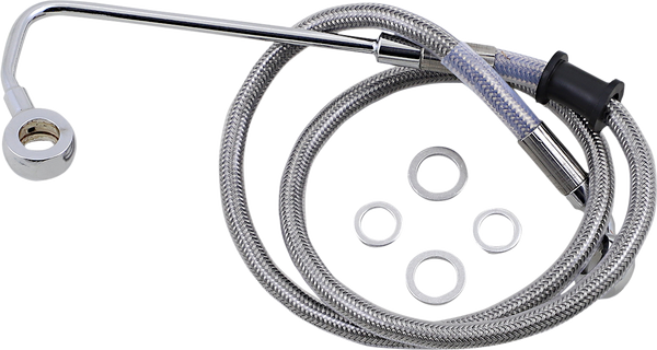Stainless Steel Brake Line Kit Silver, Clear-coated, 1, nordicamoto.ro