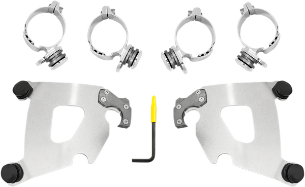 Cafe Fairing Trigger-lock Hardware Kit Polished, 1, nordicamoto.ro