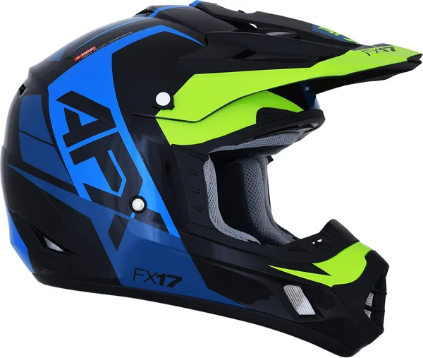 Casca AFX FX-17 Aced Black/Blue/Fluorescent Green M, 7, nordicamoto.ro