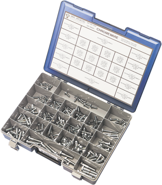 Fine-thread Hex-head Bolt Assortment Silver, 1, nordicamoto.ro